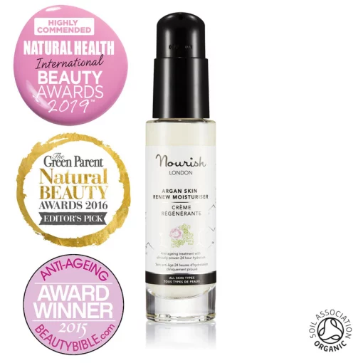 Nourish London Argan Skin Renew Moisturiser, 50ml - Image 2